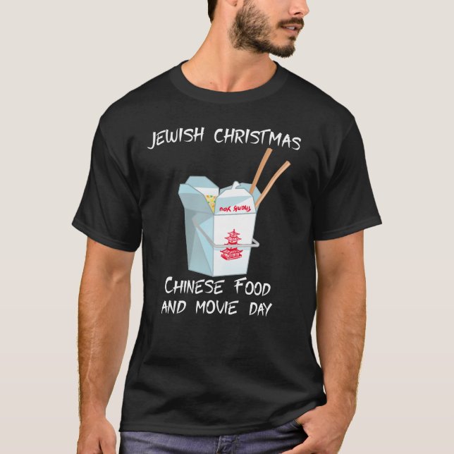 Judisk jul - kinesisk matfilm t shirt (Framsida)