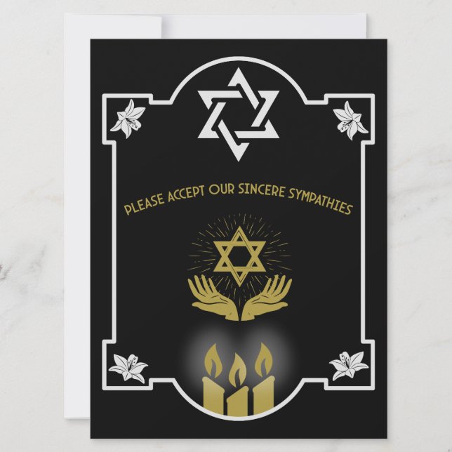 judisk kondoleansbegravningssignal (Framsida)
