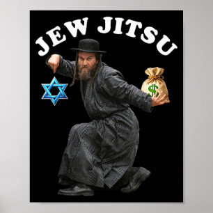 Judisk kostym hanukkah kläder rabbin horadans poster
