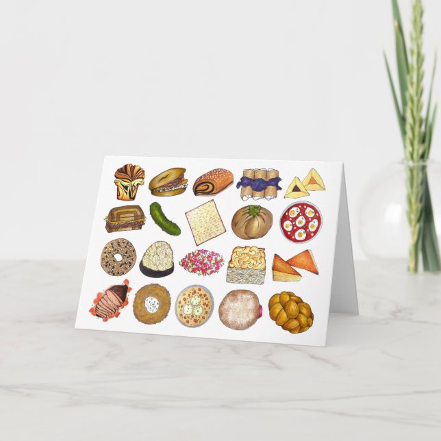 Judisk matlagning Kök Högtidsmiddag Mat Tryck Kort (Framsida)