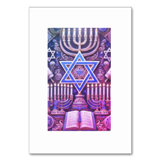 Judisk Menorah Hebreiska Judendom Bordsnummer