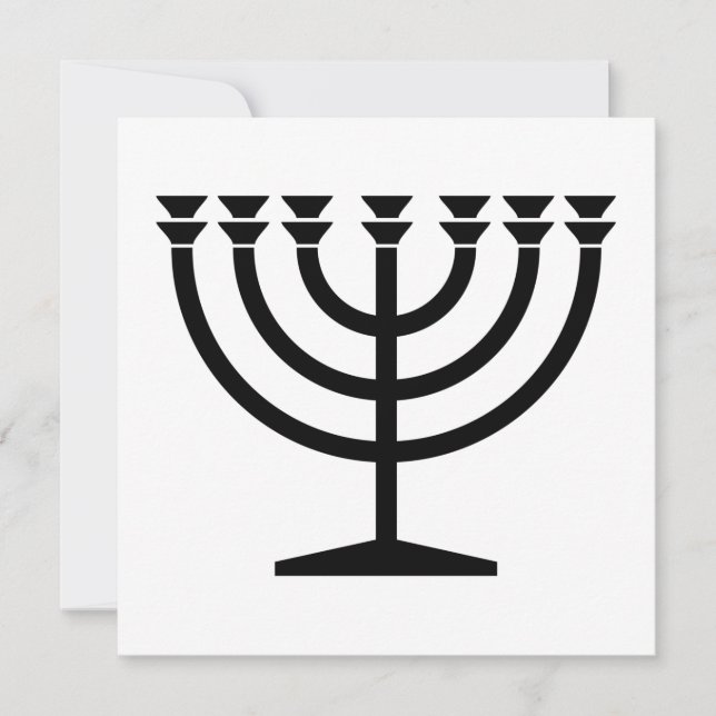 Judisk Menorah (Symbol för judendomen) Kort (Framsida)