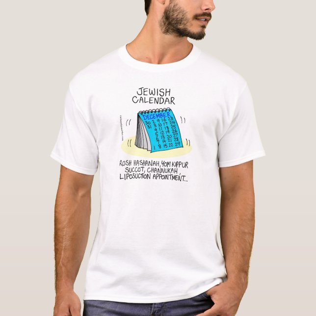 Judisk Overeatingkalender Tee Shirt (Framsida)
