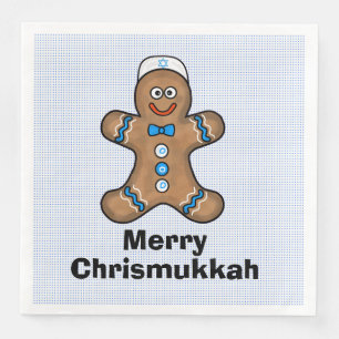 Judisk pepparkaksgubbe Chrismukkah servetter