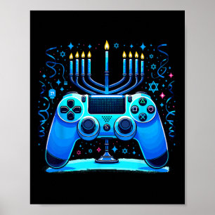 Judisk spelkonsollspelare Hanukkah Chanukah Poster