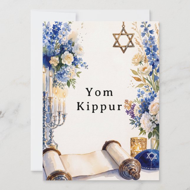 Judisk Yom Kippur Inbjudningar (Framsida)
