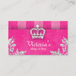 Judiska Affärskortet Rand Krona Rosa Visitkort