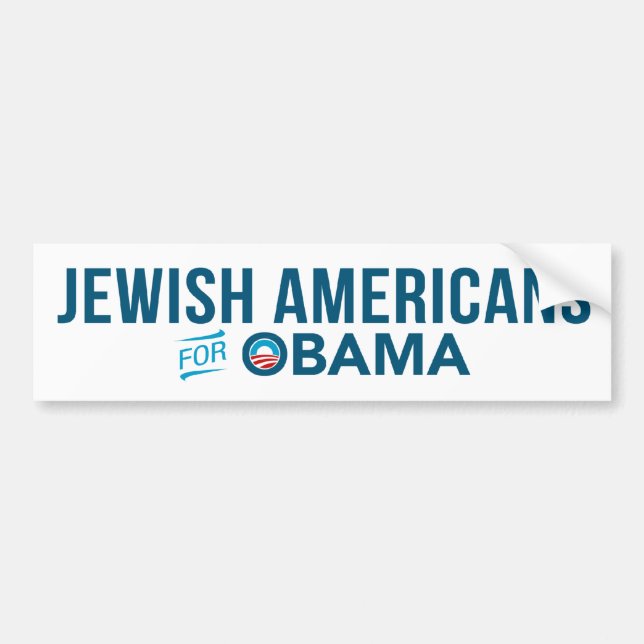 Judiska amerikaner för den Barack Obama bildekalet Bildekal (Framsidan)