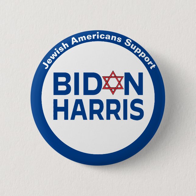 Judiska amerikaner Support Biden Harris Knapp (Framsida)