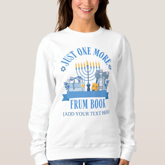 Judiska BARA EN FRUM BOK KLUBB Hanukkah T Shirt (Framsida)