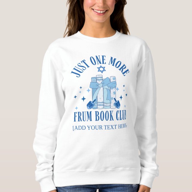 Judiska BARA EN FRUM BOK KLUBB Hanukkah T Shirt (Framsida)