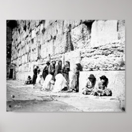 Judiska böner i Westerna muren, Jerusalem Poster
