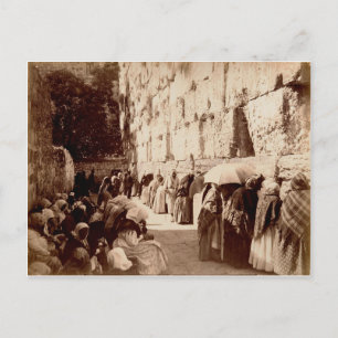 Judiska böner vid vaktmuren i Jerusalem Vykort