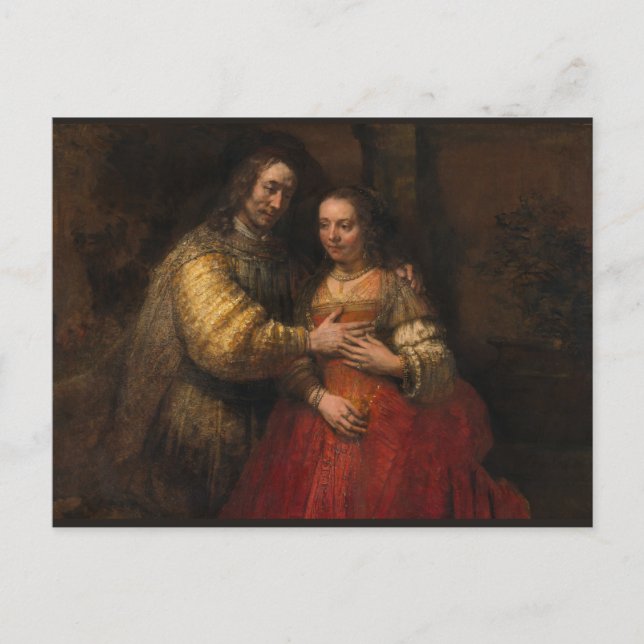 Judiska Bride av Rembrandt van Rijn Vykort (Framsida)