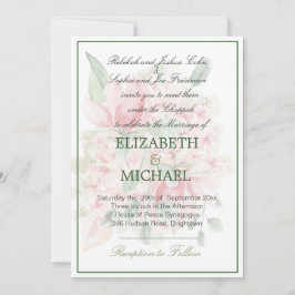 Judiska Bröllop Chuppah Elegant Modern Blommigt Inbjudningar