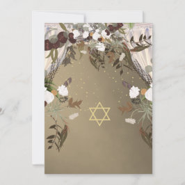 Judiska Bröllop Chuppah Elegant Rustic Blommigt Inbjudningar
