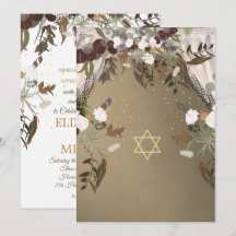 Judiska Bröllop Chuppah Elegant Rustic Blommigt