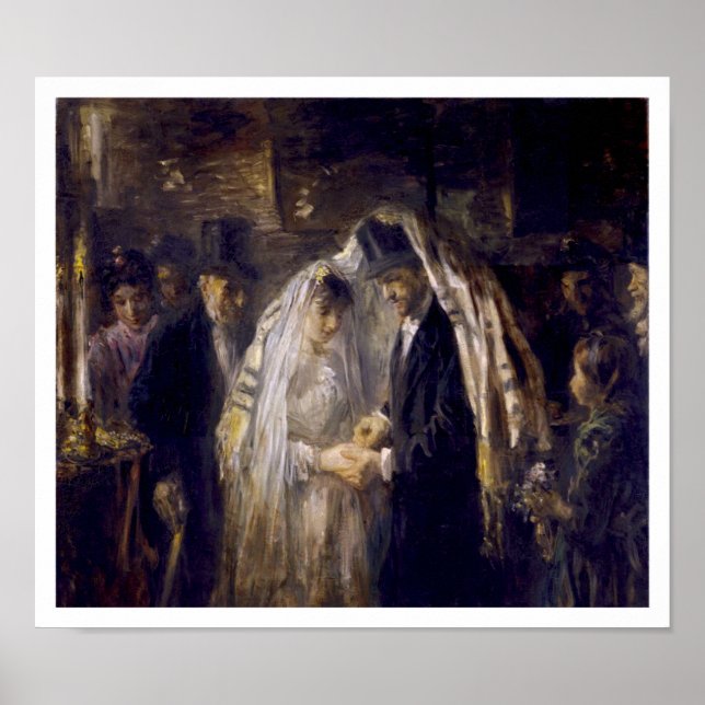 Judiska Bröllop - Vintage Art av J. Israëls Poster (Framsidan)