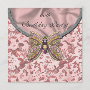 Judiska Butterfly Födelsedagsfest inbjudan