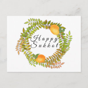 Judiska citroner och löv från Lycklig Sukkot Vykort