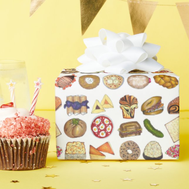 Judiska Cuisineet Helgdag Middag Mat Skriv ut Presentpapper (Födelsedagsfest)