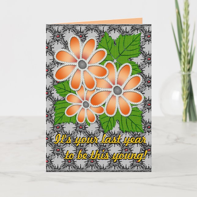 Judiska Daisy nr 2 (födelsedagskort) Kort (Framsida)