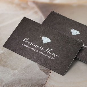 Judiska designer Modern Diamond-Elegant, läder Visitkort