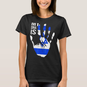 Judiska Flagga Israel-Flagga Min DNA är jude Proud T Shirt