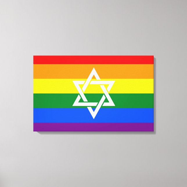 Judiska Flagga Pride Canvastryck (Framsida)
