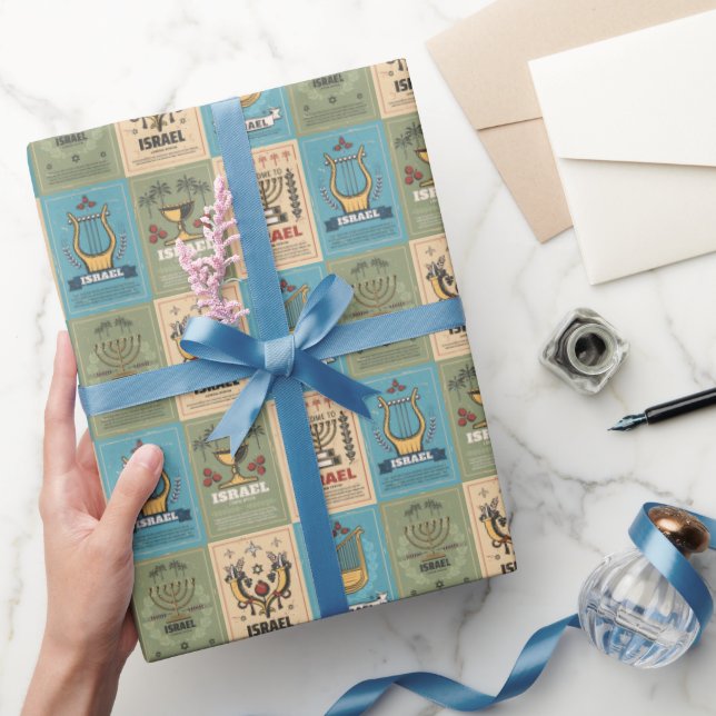 Judiska gåvor - Pappra Helgdag - Israels konst Presentpapper (Gifting)