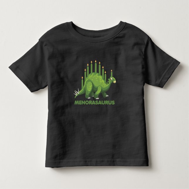 Judiska Hanukkah Dinosaur Menorah Jew Dino Fläkt T Shirt (Framsida)