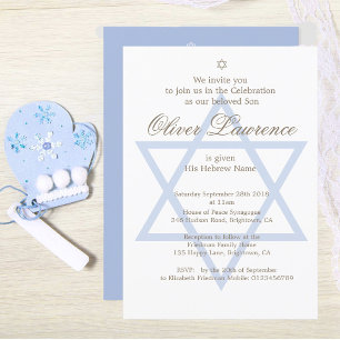Judiska hebrew Boy Naming Investigation Inbjudningar