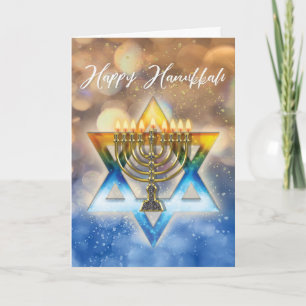 Judiska Helgdag Card - festival i Ljus Hanukkah Kort