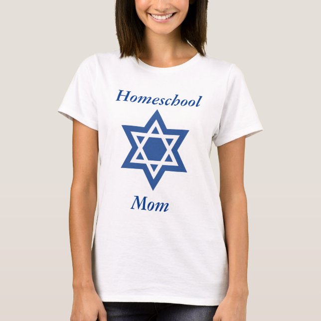 Judiska Homeschool Mamma Star av David Tee Shirt (Framsida)