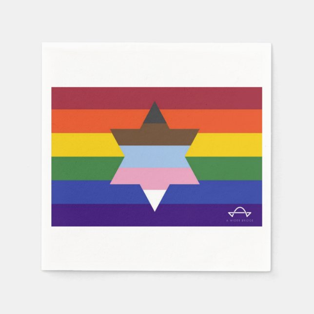Judiska, inkluderande Pride Flagga Napkins Pappersservett (Framsidan)