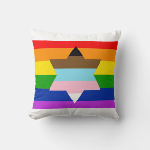 Judiska inkluderande Pridet Flagga Dekorativ kudde