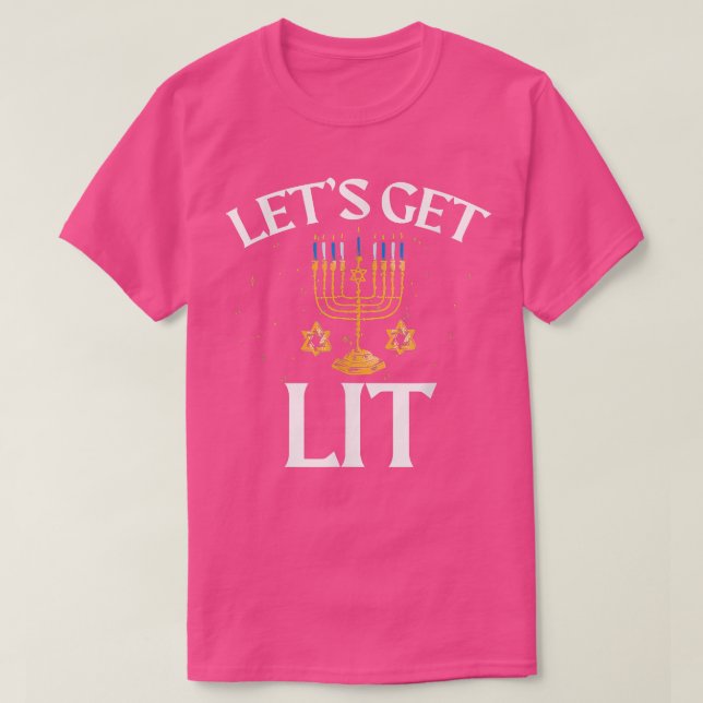 Judiska julafton Lets Hämta Lit Hanukkah T Shirt (Design framsida)