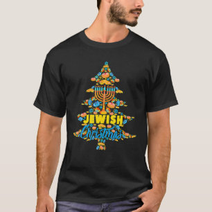 Judiska Julgran Lycklig Hanukkah Chanukah T Shirt