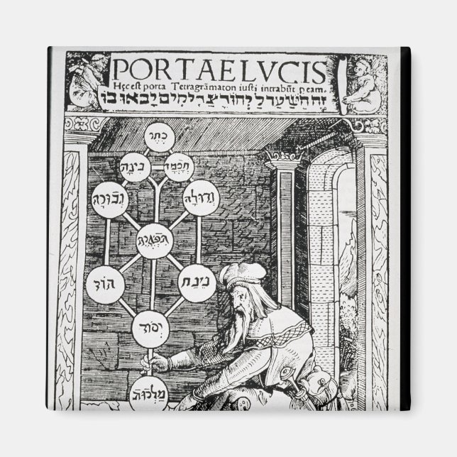 Judiska kabbalist med sephirot magnet (Framsidan)