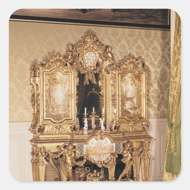 Judiska kabinett fyrkantigt klistermärke (Framsida)