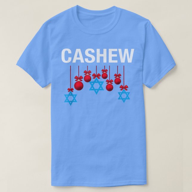 Judiska katolska Cashew Funny Hanukkah-julen T Shirt (Design framsida)
