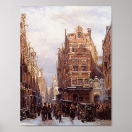 Judiska kvarteret i Amsterdam (Vintage City Scene) Poster
