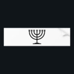 Judiska Menorah (judensimens symbol) Bildekal<br><div class="desc">Denna design illustrerar en menorah som används av judar för att fira den åttadagarsvisa helgdag Hanukkah. Menorah är en niogrenade candelabrum som tänds under Hanukkah. Åtta av de nio grenar håller ljus (ljus eller oljelampor) som symboliserar de åtta nätterna i helgdag. Varje natt tänds ytterligare ett ljus än föregående natt...</div>