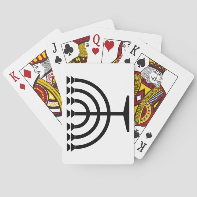 Judiska Menorah (judensimens symbol) Casinokort (Baksidan)
