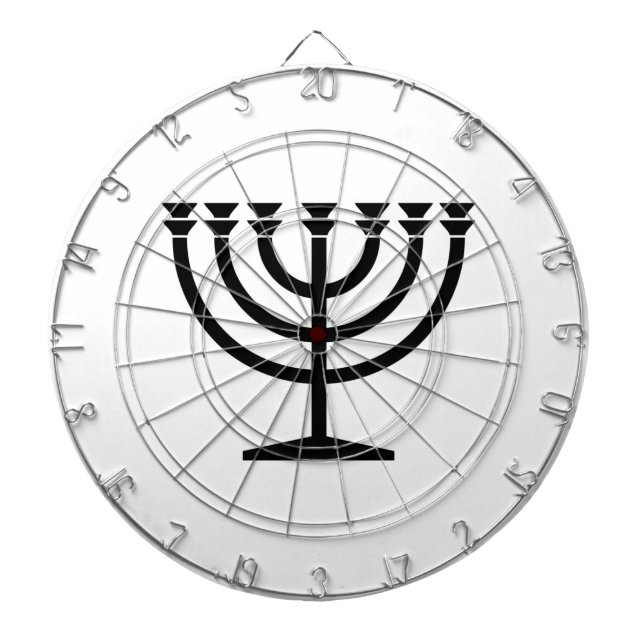 Judiska Menorah (judensimens symbol) Darttavla (Framsidan)