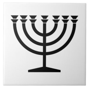 Judiska Menorah (judensimens symbol) Kakelplatta