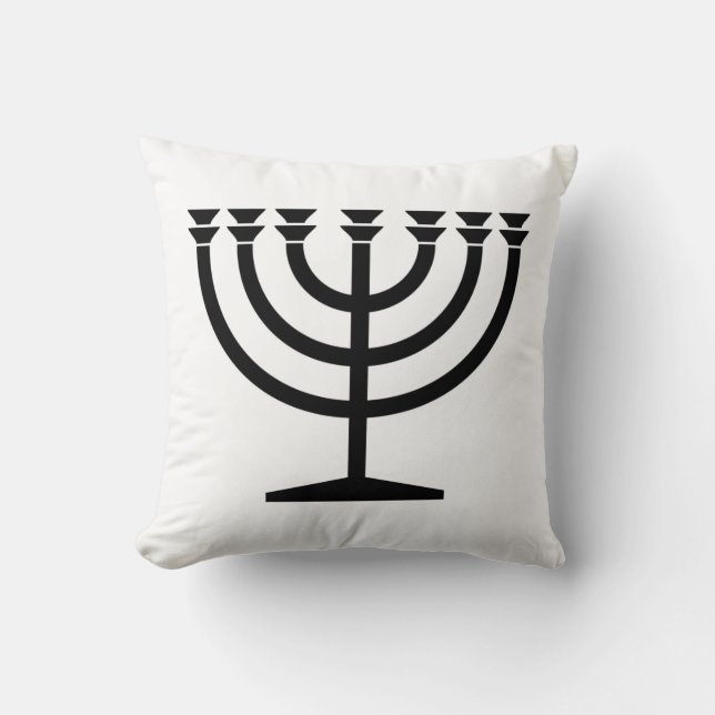 Judiska Menorah (judensimens symbol) Kudde (Framsida)