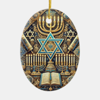 Judiska minnesprydnader julgransprydnad keramik