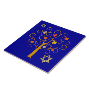 Judiska nyår Rosh Hashanah Gift Tiles Kakelplatta