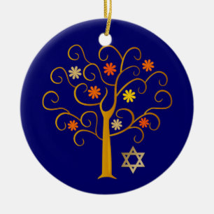 Judiska nyår   Rosh Hashanah Ornaments Julgransprydnad Keramik